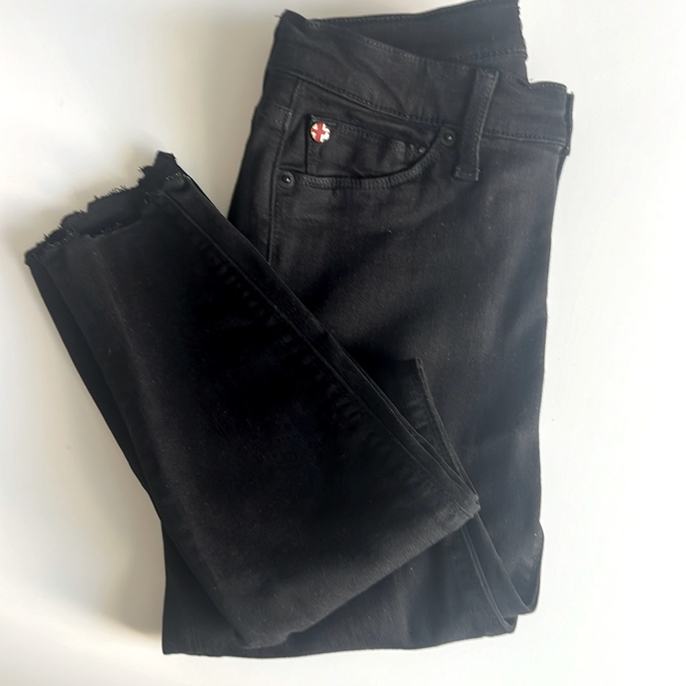 HUDSON NICO MIDRISE BLACK SKINNY JEANS *size 25